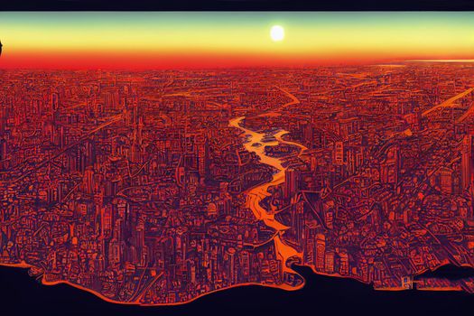 Cartoon style Nairobi the capital city of Kenya Afrcia , Anime style no watermark