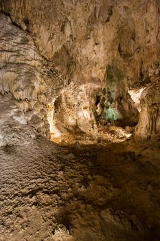 Limestones formations of Guadeloupe Mountains' Carlsbad Caverns.