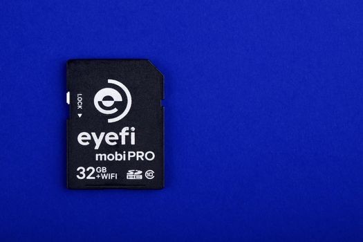 SD memory card Eye-Fi Mobi Pro with Wi-Fi. 12.12.2018 Rostov-on-Don, Russia