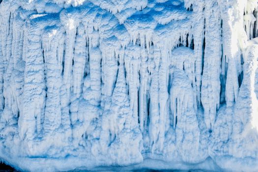 Ice formations. Forms of frozen water.