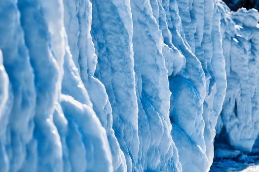 Ice formations. Forms of frozen water.