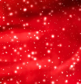 Branding, magic and festive concept - Christmas, New Years and Valentines Day red abstract background, holidays card design, shiny snow glitter as winter season sale backdrop for luxury beauty brand