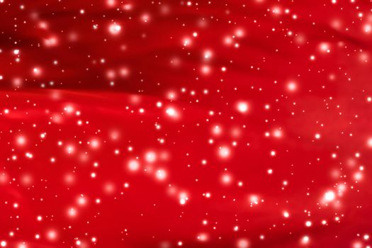 Branding, magic and festive concept - Christmas, New Years and Valentines Day red abstract background, holidays card design, shiny snow glitter as winter season sale backdrop for luxury beauty brand