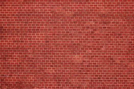 Old Red Brick Wall. An ancient fortress. Medieval red brick building. Big Brick wall background texture.