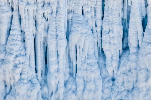 Ice formations. Forms of frozen water.