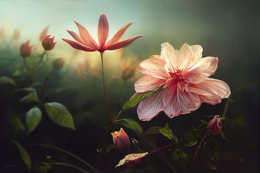 enchanting flower in the morning