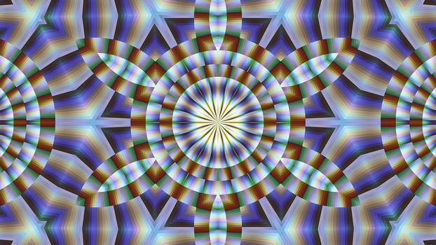 Abstract textured multicolored symmetrical kaleidoscope background