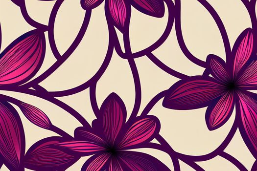 Classic Popular Flower Seamless pattern background For easy making seamless pattern use it for filling any contours