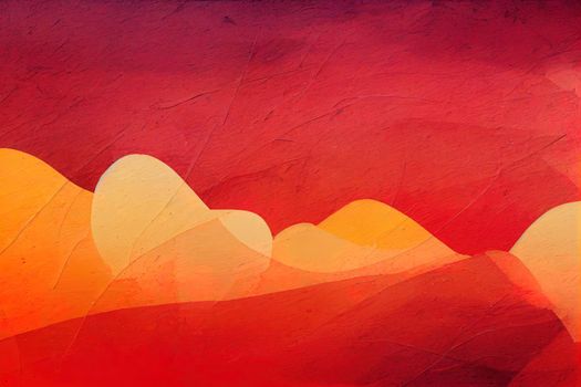 Grunge splashed red orange design, abstract messy warm autumn background, grain illustration backdrop