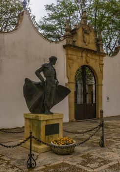 April 10, 2021 in the Ronda bullring, Malaga, Spain, closed due to the covid pandemic