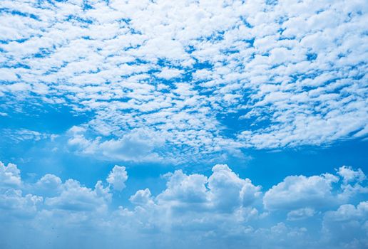 white clouds on Cloudy blue sky abstract nature  background