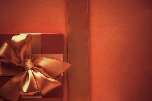 Glamour celebration, wrapped luxe boxes and shopping sale concept - Luxury gifts with golden bow as holiday background, Valentines Day presents surprise