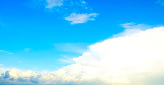 white clouds on Cloudy blue sky abstract nature  background