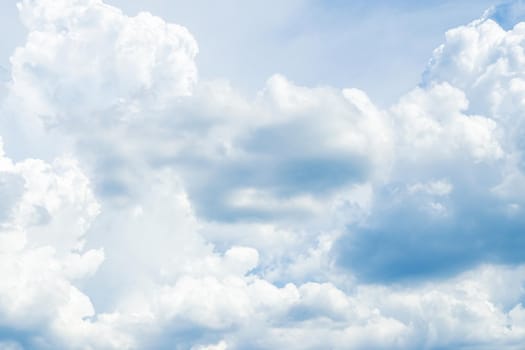 Panorama blue sky background with tiny clouds.