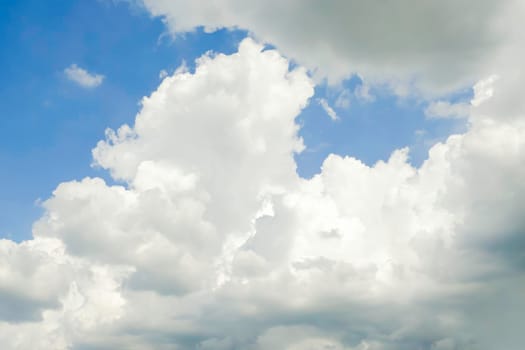 Panorama blue sky with tiny clouds nature abstract seasonal background