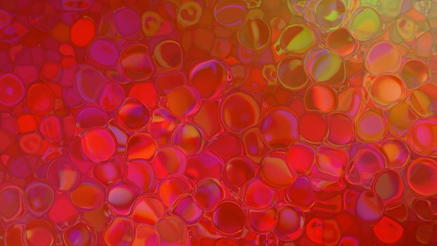 Abstract textured glowing red-orange background of bubbles. Design, art