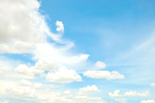 white clouds on Cloudy blue sky abstract nature  background