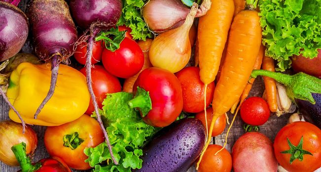 Different bio vegetables. Selective focus. food and drink.