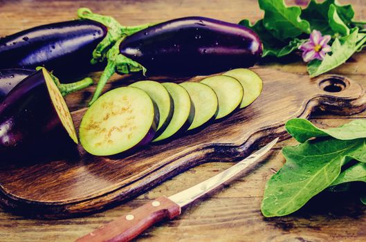 Eggplant nature. Food and drink. Selective focus. organic.