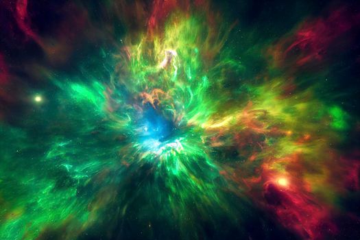 Computer Generated image of outer space. Star field on nebulae abstract background image. Night sky outer space wallpaper