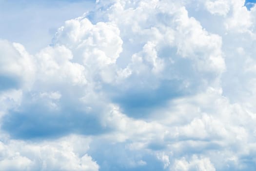 Panorama blue sky background with tiny clouds.