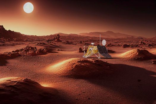 Mars exploration, Planet of the Solar system. Elements of this image furnished by NASA
