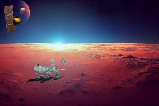 Mars exploration, Planet of the Solar system. Elements of this image furnished by NASA