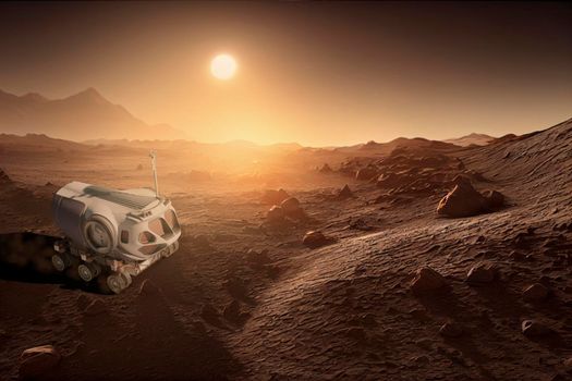 Mars exploration, Planet of the Solar system. Elements of this image furnished by NASA
