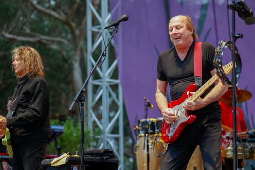 San Francisco, CA, 1st October, 2022, Jerry Harrison (left) and Adrian Belew perform at the 2022 Hardly Strictly Bluegrass Festival in Golden Gate Park.