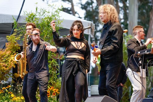 San Francisco, CA, 1st October, 2022, Jerry Harrison performs at the 2022 Hardly Strictly Bluegrass Festival in Golden Gate Park. Harrison is a member of the Rock and Roll Hall of Fame.