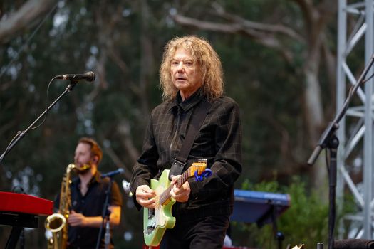 San Francisco, CA, 1st October, 2022, Jerry Harrison performs at the 2022 Hardly Strictly Bluegrass Festival in Golden Gate Park. Harrison is a member of the Rock and Roll Hall of Fame.