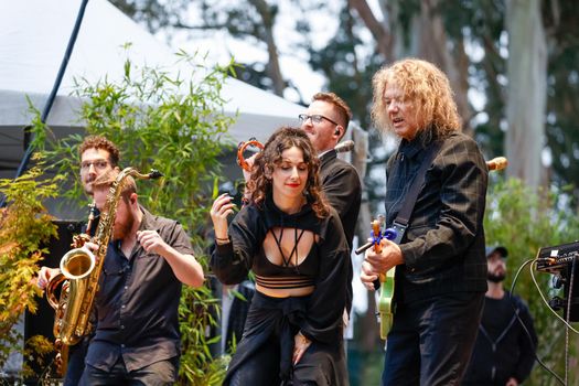 San Francisco, CA, 1st October, 2022, Jerry Harrison performs at the 2022 Hardly Strictly Bluegrass Festival in Golden Gate Park. Harrison is a member of the Rock and Roll Hall of Fame.