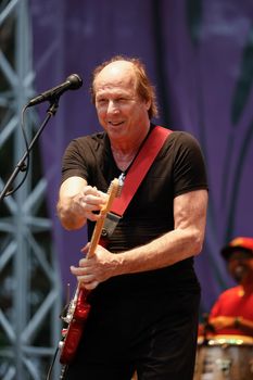 San Francisco, CA, 1st October, 2022, Grammy nominee Adrian Below performs the Talking Heads 1980 classic Remain in Light at the 2022 Hardly Strictly Bluegrass Festival in Golden Gate Park.