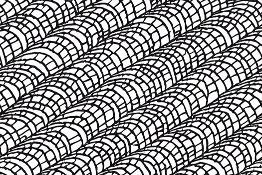 Set of eight black and white wave patterns (seamlessly tiling). Adult Coloring pages.