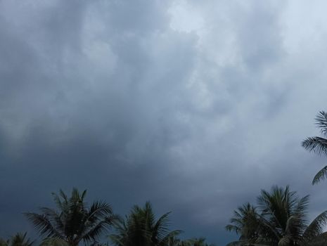 Black cloudy sky clouds before rain. High quality image,this is how clouds look before raining in the evening