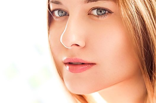 Beauty, skincare and make-up, portrait of beautiful woman, female model face close-up for skin care and makeup branding