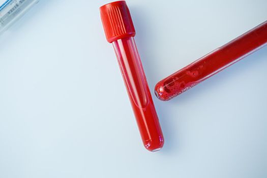 Test tubes for blood analysis. Check for the virus. Medical Devices