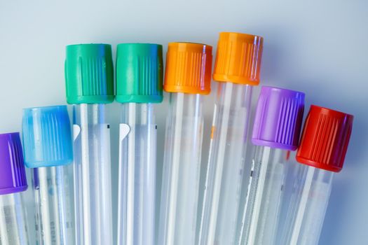 Test tubes for blood analysis. Check for the virus. Medical Devices