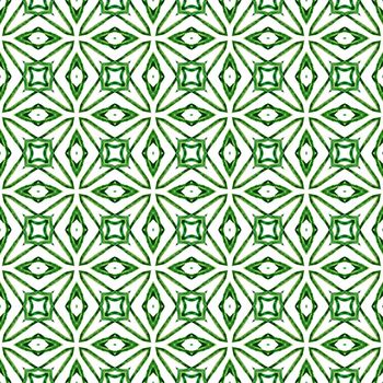 Summer exotic seamless border. Green lovely boho chic summer design. Exotic seamless pattern. Textile ready excellent print, swimwear fabric, wallpaper, wrapping.