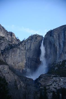 yosemite falls in the morning