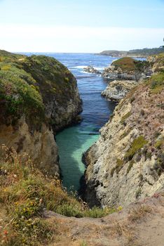 view of rocks on california coast