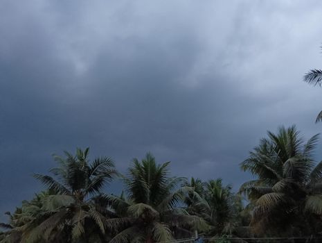 Black cloudy sky clouds before rain. High quality image,this is how clouds look before raining in the evening