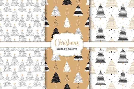 Vector christmas seamless pattern for fabric, web page background, brown paper, etc.