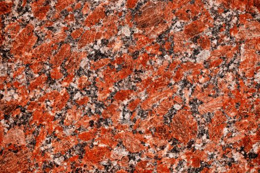 Nature granite texture background. Red granite tile texture close up. Polished decorative stone for photo design. Macro red grey granite decorative tile background may be used as a design pattern.