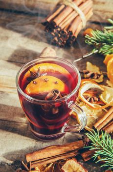 Mulled wine. Selective focus. Food and drink. christmas.