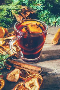 Mulled wine. Selective focus. Food and drink. christmas.