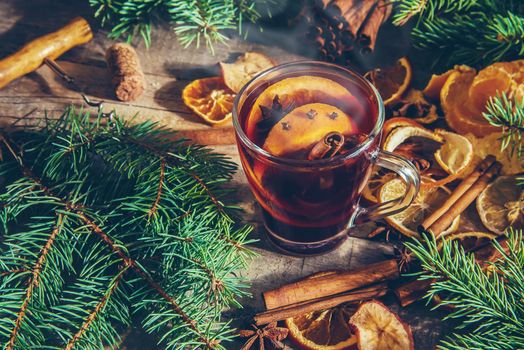 Mulled wine. Selective focus. Food and drink. christmas.