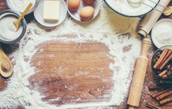 Pastry, cakes, cook their own hands. Selective focus. Food.