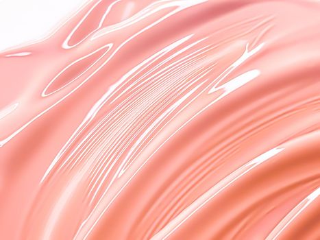 Glossy coral cosmetic texture as beauty make-up product background, skincare cosmetics and luxury makeup brand design concept