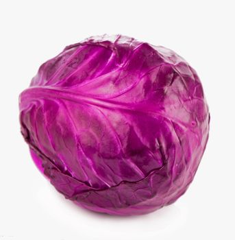 red cabbage on a white background